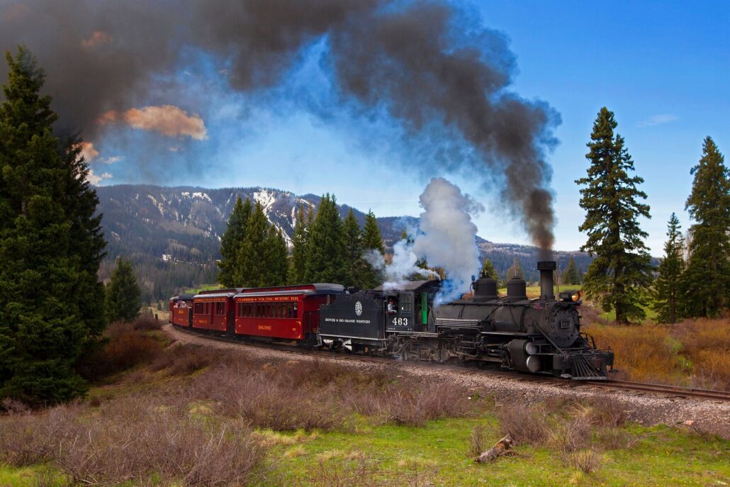 cumbrestoltec_all-aboard-chama-train-then-bus-coach-steam-train-forest-mountains Cumbrestoltec All Aboard Chama Train Then Bus Coach Steam Train Forest Mountains