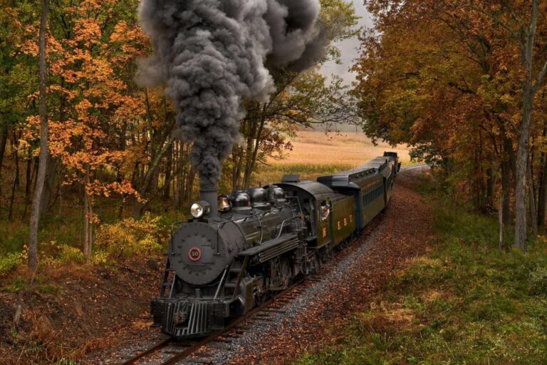 Eastbroadtop  Pm Train Trolley General Admission Steam Train Autumn Forest 